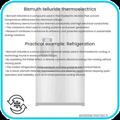  Bismuth Telluride: Energiatehokkuuden ja kestävyyden voitto yhdistelmä!